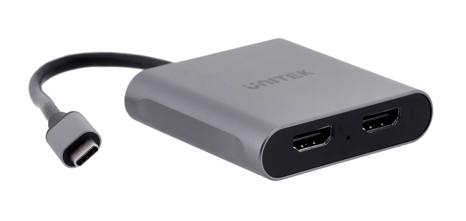 Unitek Μετατροπέας USB-C male σε HDMI 2x female Γκρι 1τμχ V1404B - Image 1