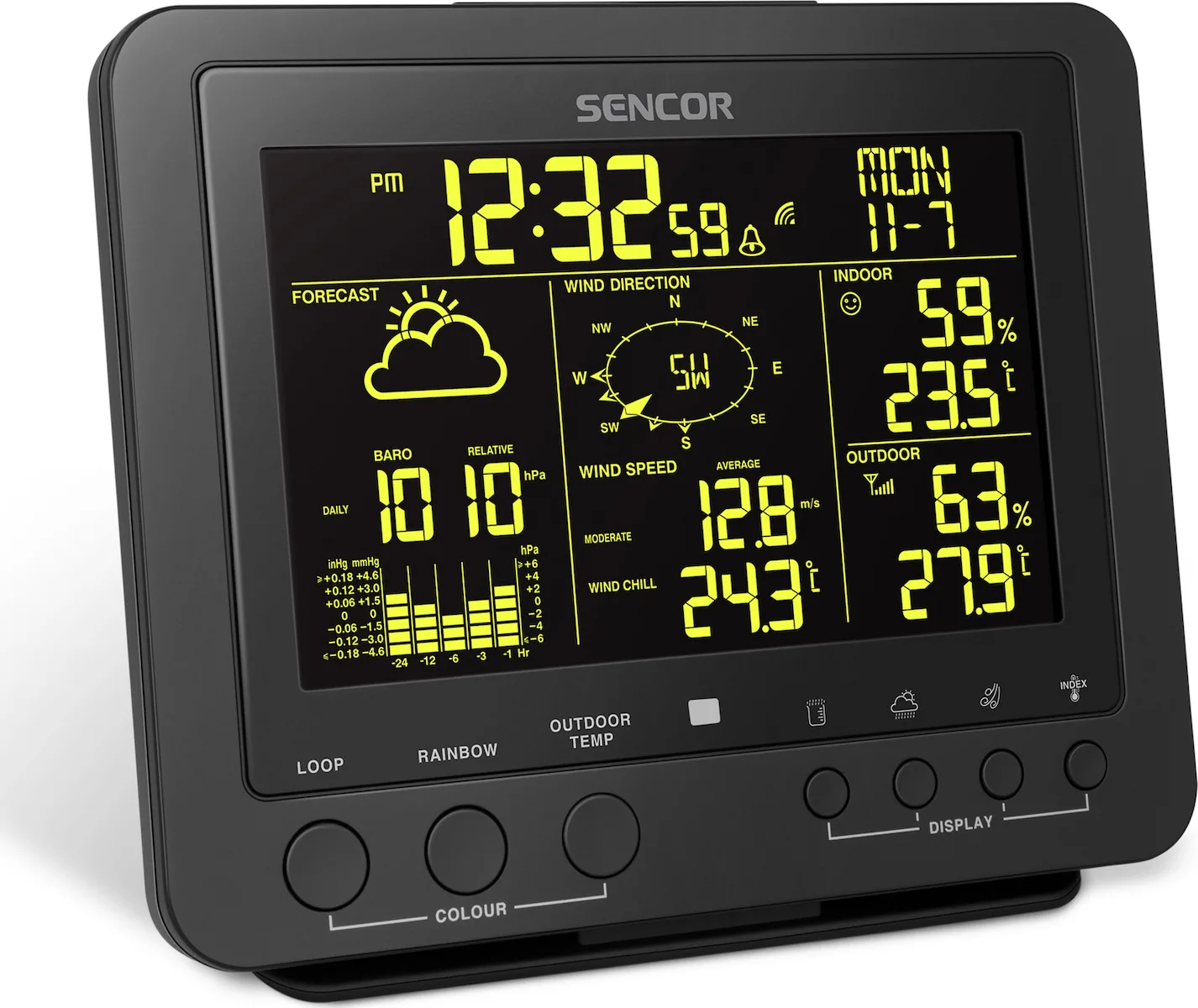 20230529123322_sencor_sws_9700_asyrmatos_meteorologikos_stathmos_psifiakos_epitoichos_epitrapezios_mayros Sencor SWS 9700 Ασύρματος Μετεωρολογικός Σταθμός Ψηφιακός Επίτοιχος / Επιτραπέζιος Μαύρος - Image 1