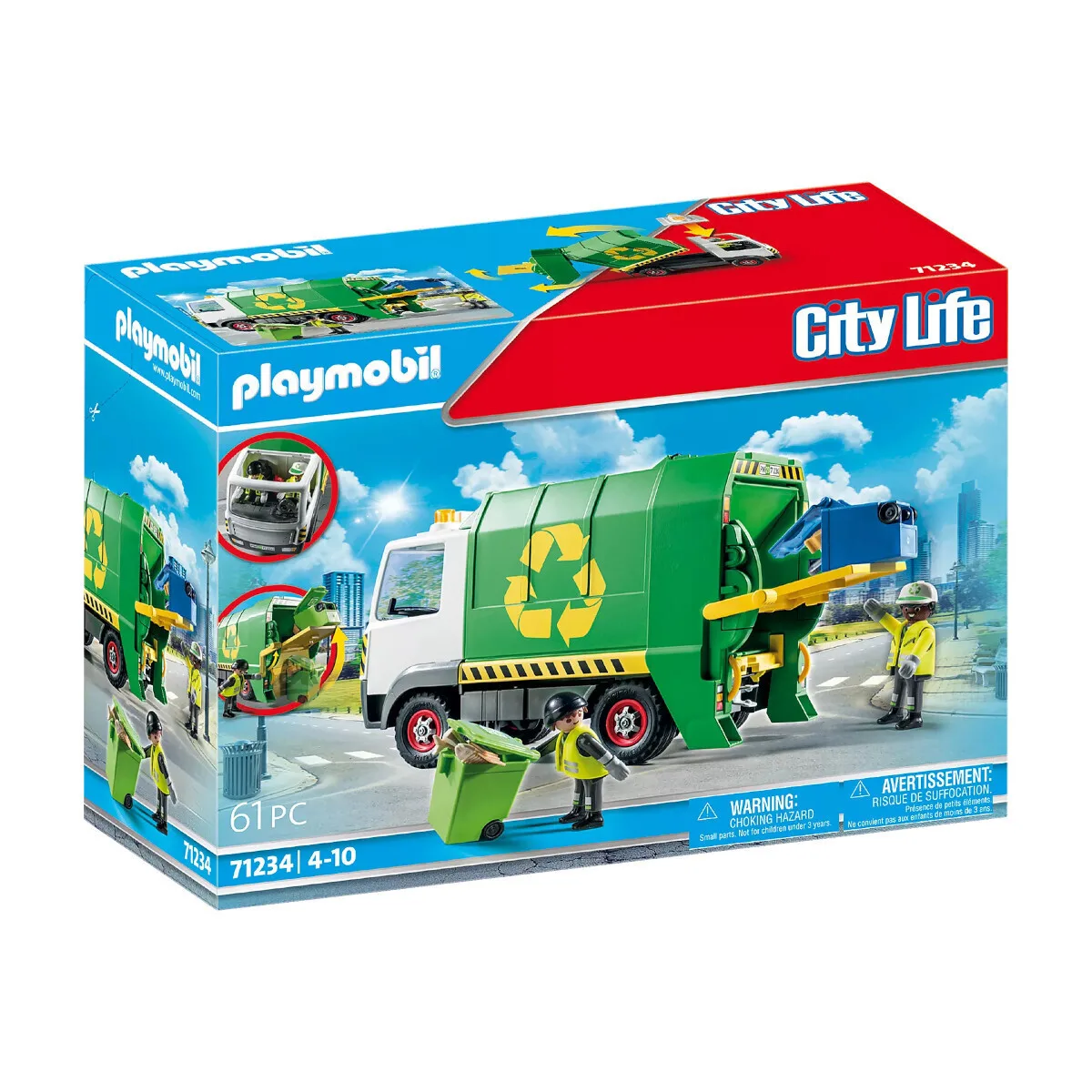 Playmobil City Life Όχημα Ανακύκλωσης για 4-10 ετών 71234 - Image 1
