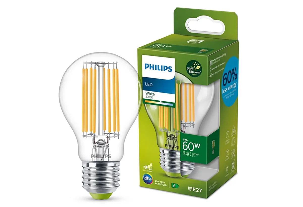 Philips Λάμπα LED 4W για Ντουί E27 και Σχήμα A60 Θερμό Λευκό 840lm 929003066701 - Image 1