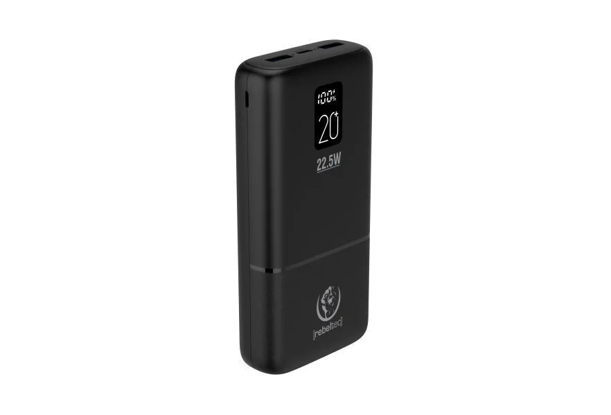 20230621130233_rebeltec_p20_power_bank_20000mah_22_5w_me_2_thyres_usb_a_kai_thyra_usb_c_power_delivery_mayro Rebeltec P20 Power Bank 20000mAh 22.5W με 2 Θύρες USB-A και Θύρα USB-C Power Delivery Μαύρο - Image 1