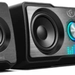 Rebeltec Rock Ηχεία Υπολογιστή 2.1 με RGB Φωτισμό και Ισχύ 10W σε Μαύρο Χρώμα