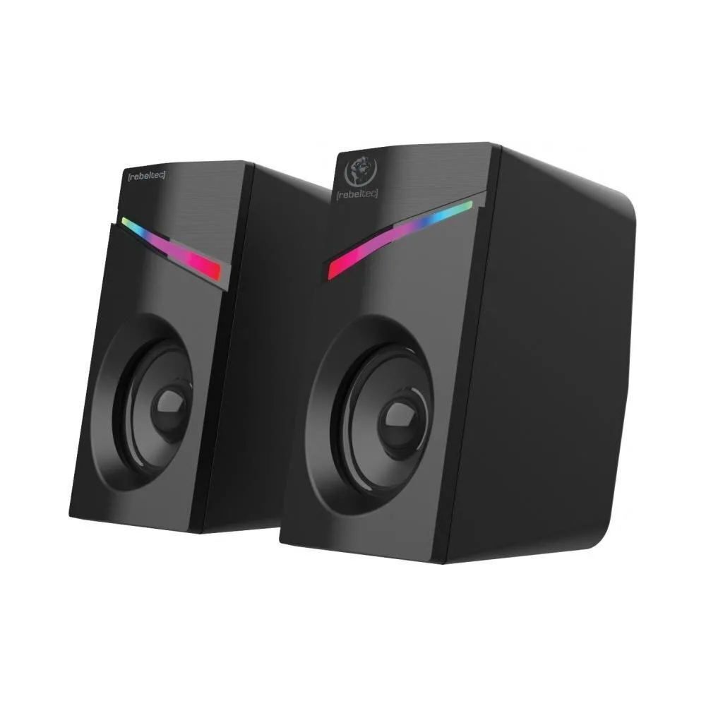 Rebeltec Pop Ηχεία Υπολογιστή 2.0 με RGB Φωτισμό Μαύρα - Image 1