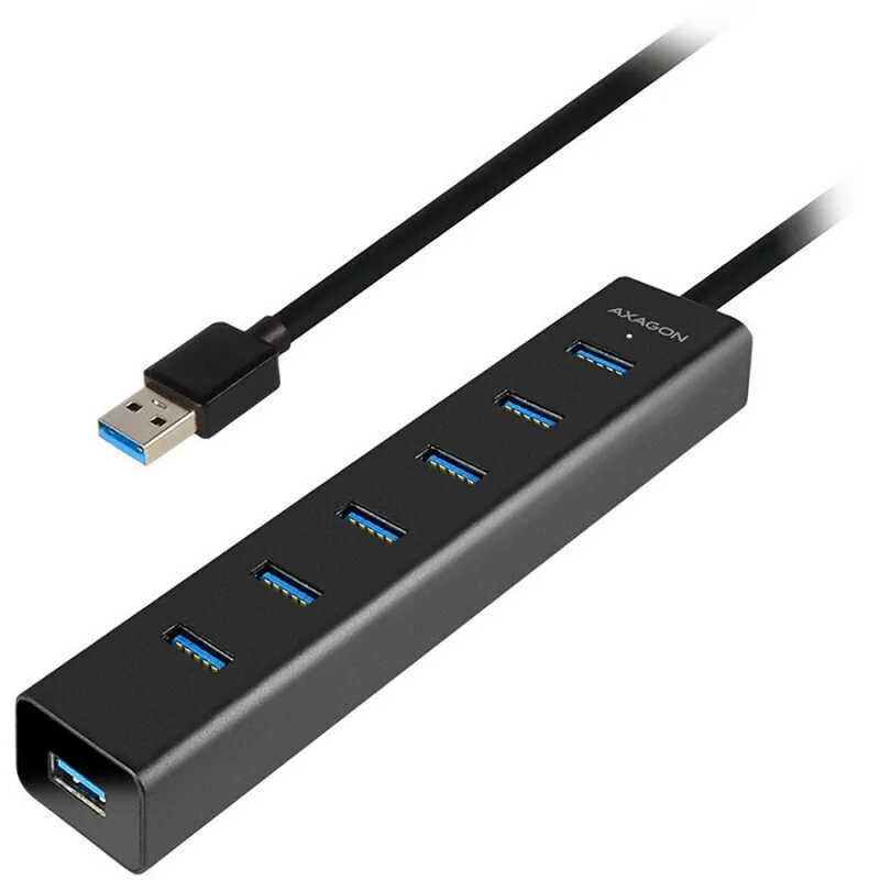 20230706103927_axagon_usb_3_0_hub_7_thyron_me_syndesi_usb_a_hue_sa7bp Axagon USB 3.0 Hub 7 Θυρών με σύνδεση USB-A (HUE-SA7BP) - Image 1