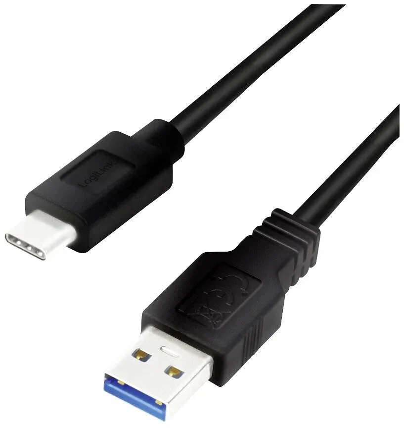 20230713132043_logilink_usb_3_2_cable_usb_c_male_usb_a_male_mayro_1_5m_cu0169 LogiLink USB 3.2 Cable USB-C male - USB-A 15W Μαύρο 1.5m CU0169 - Image 1