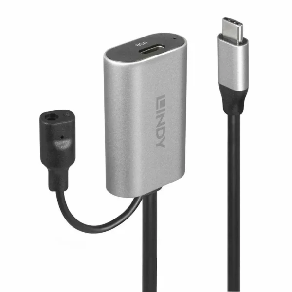 Lindy Active Extension USB 3.1 Cable USB-C male - USB-C female Μαύρο 5m (43271)