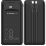 Awei P169K Power Bank 20000mAh 22.5W Power Delivery Μαύρο