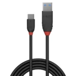 Lindy USB 3.2 Cable USB-C male - USB-A Μαύρο 0.5m 36915
