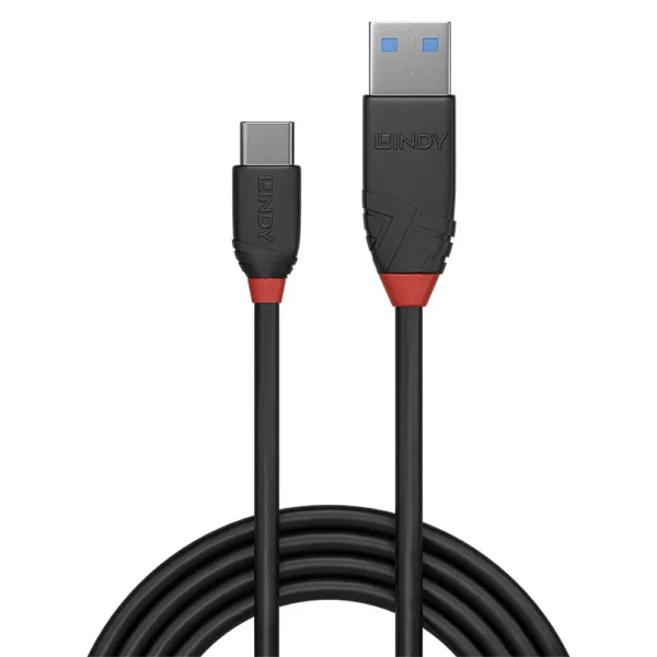 Lindy USB 3.2 Cable USB-C male - USB-A Μαύρο 0.5m 36915