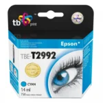 TB Print Συμβατό Μελάνι Εκτυπωτή InkJet Epson 750 Σελίδων 14ml Κυανό 1τμχ TBE-T2992