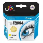 TB Print Συμβατό Μελάνι Εκτυπωτή InkJet Epson 750 Σελίδων 14ml Κίτρινο 1τμχ TBE-T2994