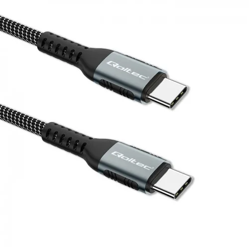 Qoltec USB 3.1 Cable USB-C male - USB-C 100W Μαύρο 1.5m 52358 - Image 1