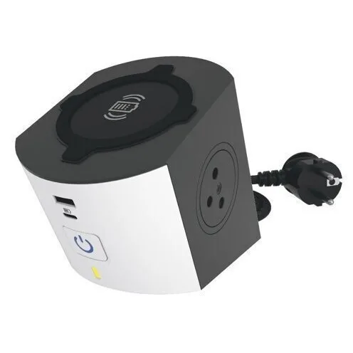 20231005165511_legrand_polyprizo_me_usb_kai_kalodio_2m_leyko Legrand Πολύπριζο 2 Θέσεων με 1 USB-A, 1 USB-C και Καλώδιο 2m Γαλλίας (Type E) - Image 1