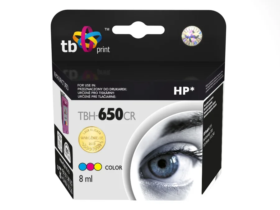 TB Print Συμβατό Μελάνι Εκτυπωτή InkJet HP 2515 8ml Πολλαπλό (Color) 1τμχ TBH-650CR - Image 1
