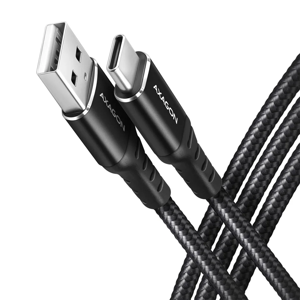 20231017133103_axagon_braided_usb_2_0_cable_usb_c_male_usb_a_male_mayro_1m_bucm_am10ab Axagon Braided USB 2.0 Cable USB-C male - USB-A Μαύρο 1m BUCM-AM10AB - Image 1