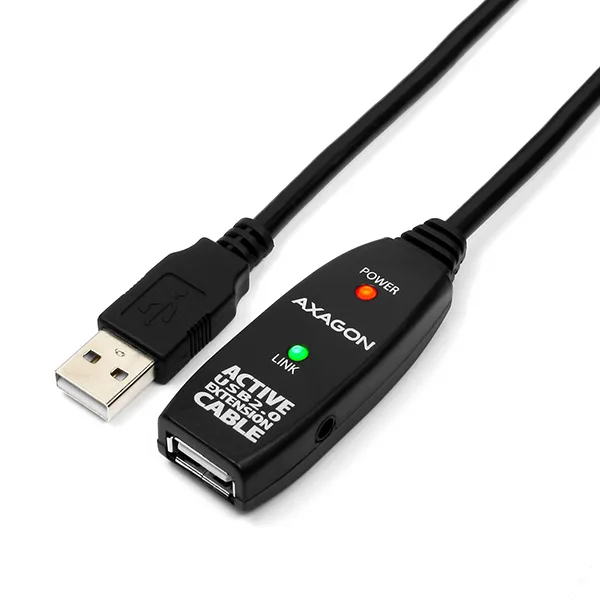 Axagon USB 2.0 Cable USB-A male - USB-A female Μαύρο 5m ADR-205