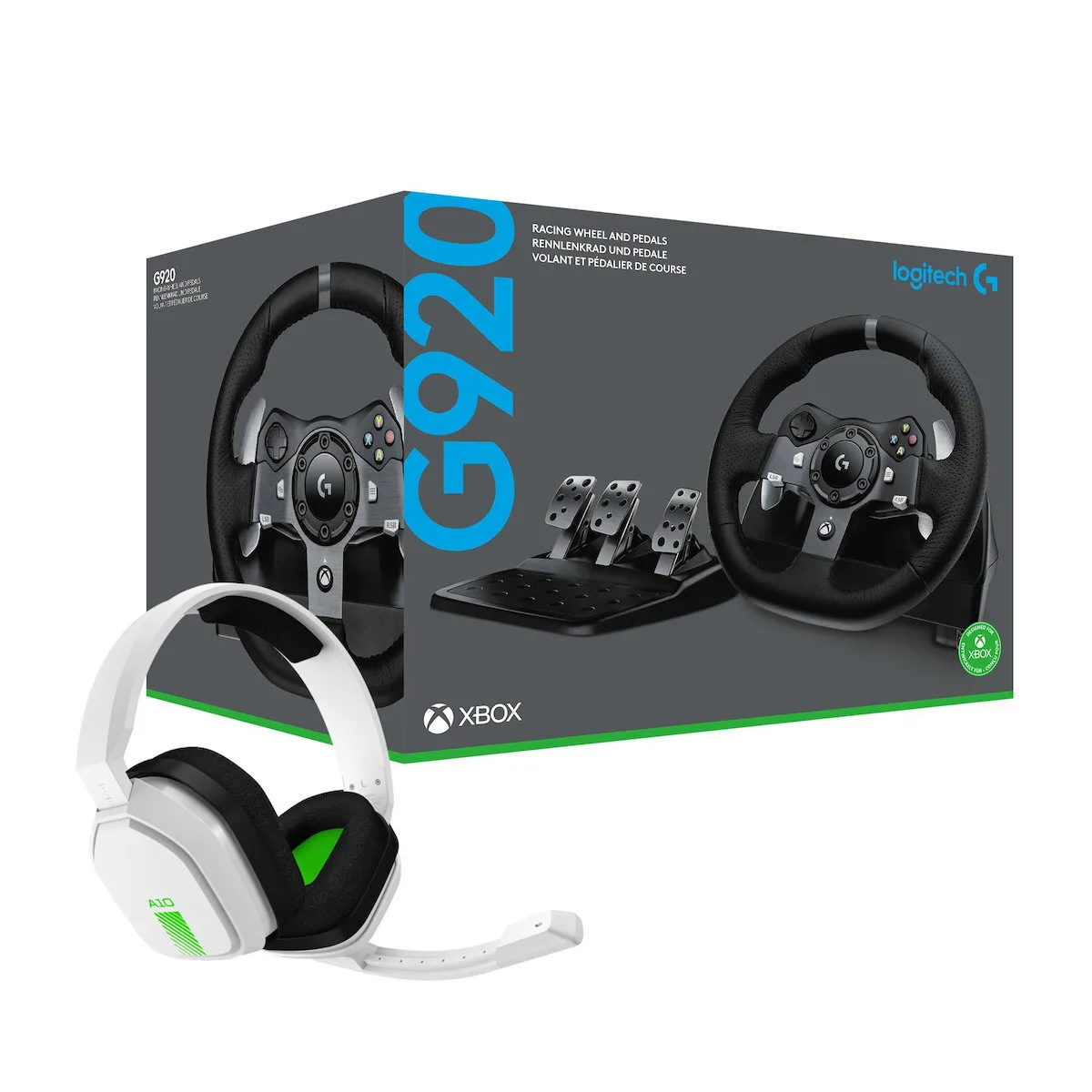 20231115132055_logitech_g920_astro_a10_bundle_timoniera_me_petalia_gia_pc_xbox_one_xbox_series_x_s_me_900_peristrofis Logitech G920 + Astro A10 Bundle Τιμονιέρα με Πετάλια για PC / XBOX One / Xbox Series X/S με 900° Περιστροφής - Image 1