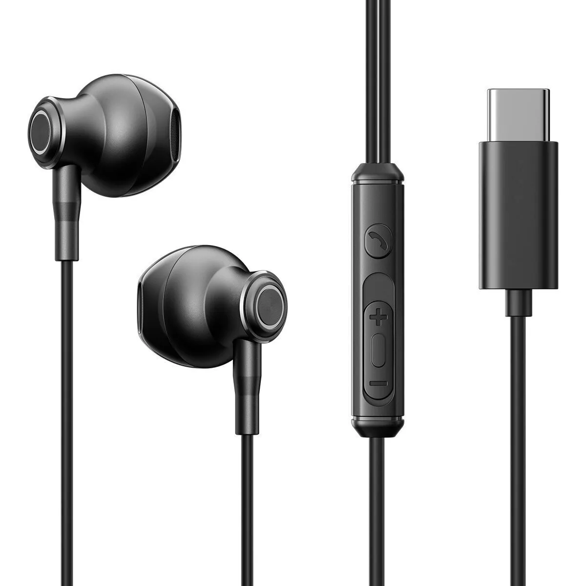 Joyroom JR-EC07 In-ear Handsfree Ακουστικά με Βύσμα USB-C Μαύρο - Image 1
