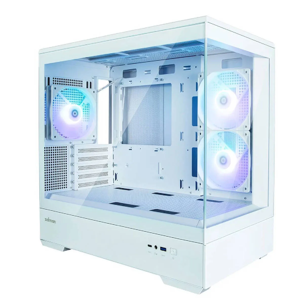 Zalman P30 Gaming Mini Tower Κουτί Υπολογιστή με Πλαϊνό Παράθυρο Λευκό - Image 1
