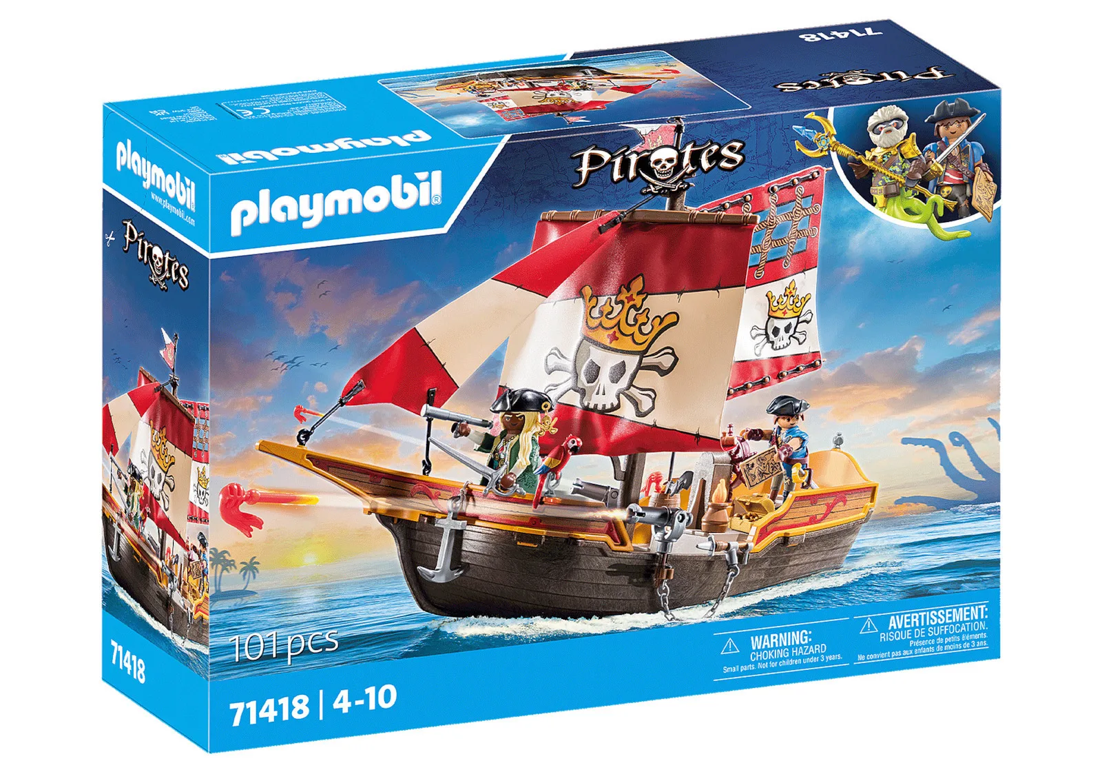 20231219120817_playmobil_pirates_pirate_ship_gia_4_10_eton_71418 Playmobil Pirates Pirate Ship για 4-10 ετών 71418 - Image 1