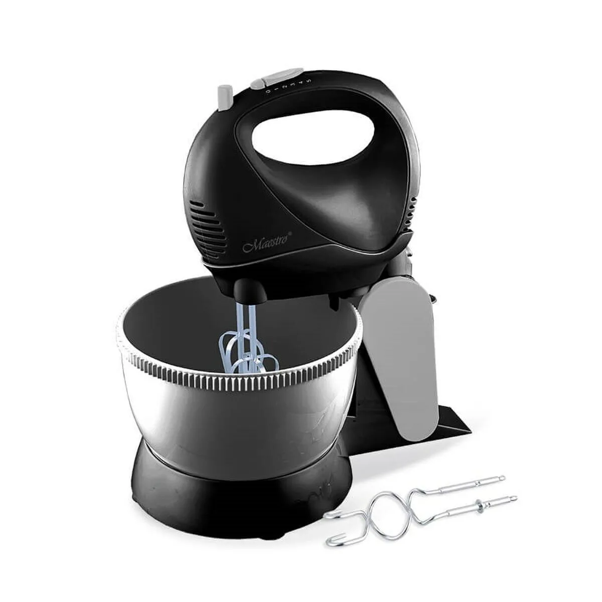 20240122172116_maestro_mr_550_mixer_me_inox_kado_mayro_600w Maestro MR-550 Μίξερ με Inox Κάδο Μαύρο 600W - Image 1