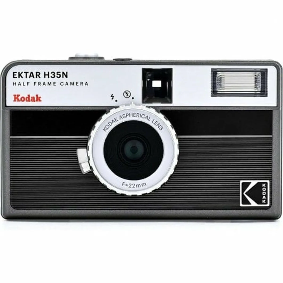 20240125130446_kodak_fotografiki_michani_me_film_ektar_h35n_striped_black Kodak Ektar H35Ν Φωτογραφική Μηχανή με Film Striped Black - Image 1