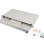 Lanberg Οπτικό Patch Panel για Rack 1U 19" 12 Θυρών Γκρι FOP1-12SS-LDS