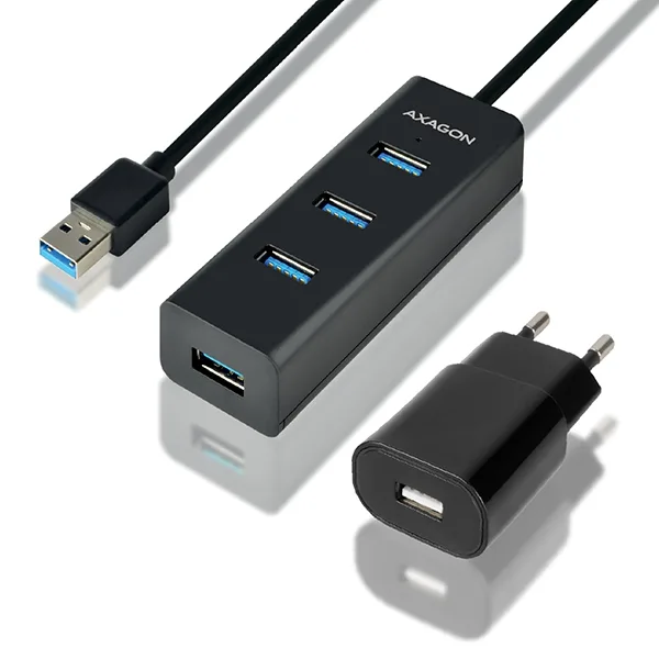 20240216105322_axagon_usb_3_2_hub_4_thyron_me_syndesi_usb_a_hues2bp Axagon USB 3.2 Hub 4 Θυρών με σύνδεση USB-A (HUE-S2BP) - Image 1