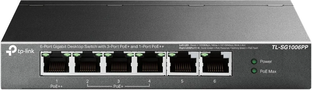 20240220133333_tp_link_tl_sg1006pp_unmanaged_l2_poe_switch_me_6_thyres_gigabit_1gbps_ethernet TP-LINK TL-SG1006PP Unmanaged L2 Switch με 6 Θύρες Gigabit (1Gbps) Ethernet - Image 1