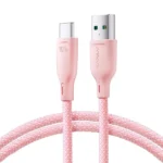 Joyroom SA34-AC6 Braided USB 2.0 Cable USB-C male - USB-A 100W Πολύχρωμο 1m