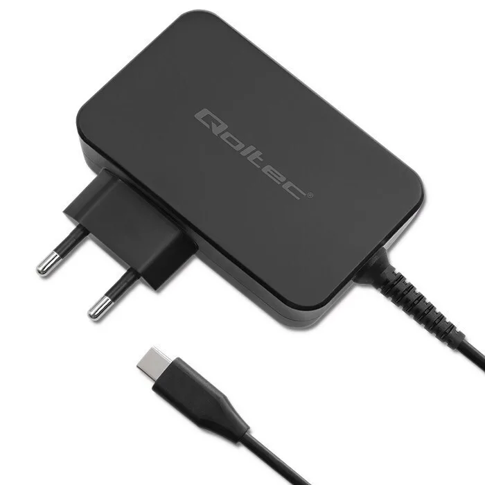 20240311123948_qoltec_fortistis_me_ensomatomeno_kalodio_gan_usb_c_90w_mayros_power_pro Qoltec Φορτιστής με Ενσωματωμένο Καλώδιο GaN USB-C 90W Μαύρος (Power Pro) - Image 1