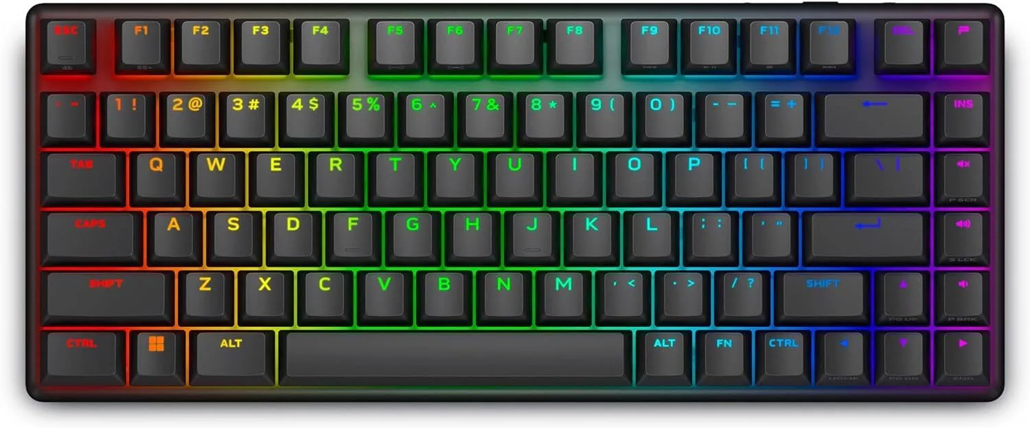 Dell Alienware Pro Ασύρματο Gaming Μηχανικό Πληκτρολόγιο 75% με Custom διακόπτες και RGB φωτισμό (Αγγλικό US) Dark Side of the Moon - Image 1