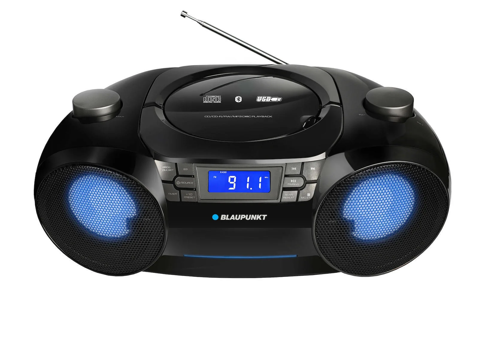 Blaupunkt Φορητό Ηχοσύστημα BB31LED με Bluetooth / CD / USB / Ραδιόφωνο σε Μαύρο Χρώμα - Image 1