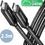 Axagon USB 2.0 Cable USB-C male - USB-C 240W Μαύρο 2.5m (BUCM2-CM25AB)