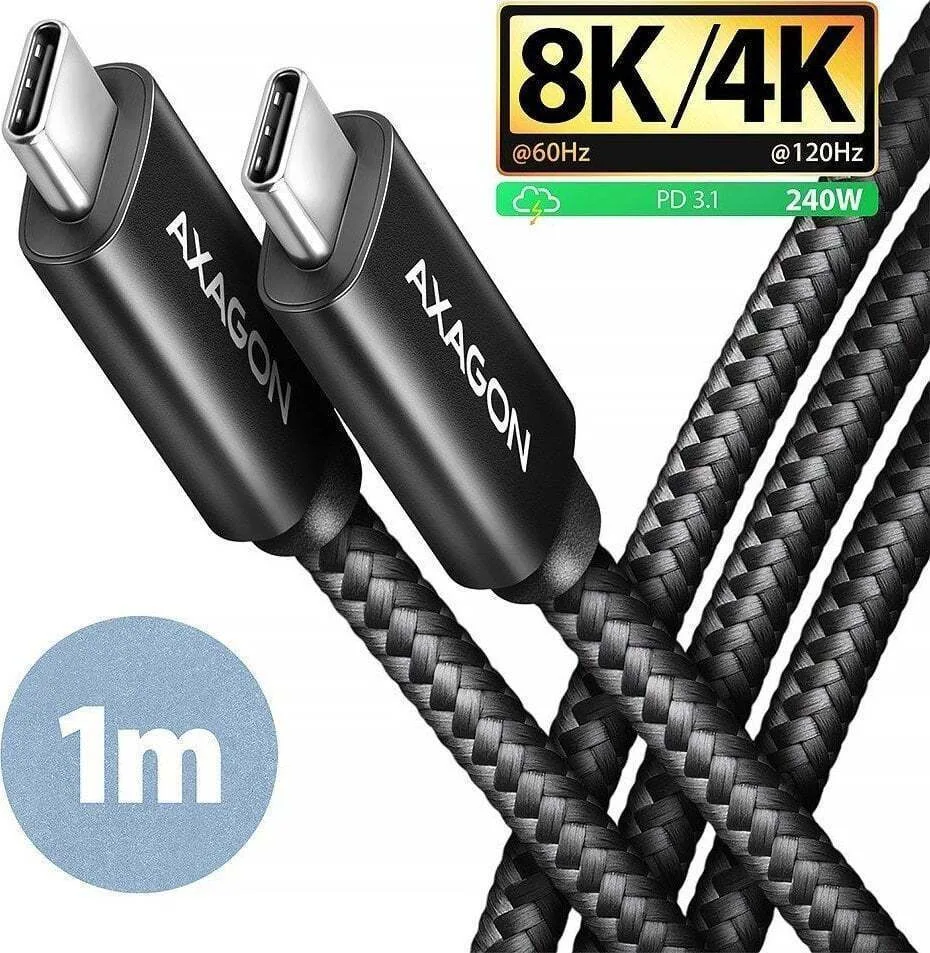 20240425121447_axagon_usb_2_0_cable_usb_c_male_usb_c_240w_mayro_1m_bucm4x_cm10ab Axagon USB 2.0 Cable USB-C male - USB-C 240W Μαύρο 1m (BUCM4X-CM10AB) - Image 1