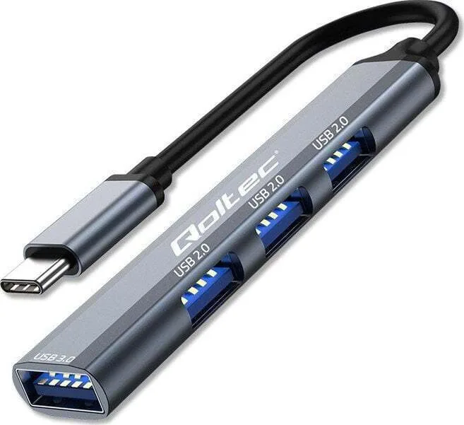 20240426134138_qoltec_usb_3_0_hub_3_thyron_me_syndesi_usb_c_53792 Qoltec USB 3.0 Hub 3 Θυρών με σύνδεση USB-C (53792) - Image 1