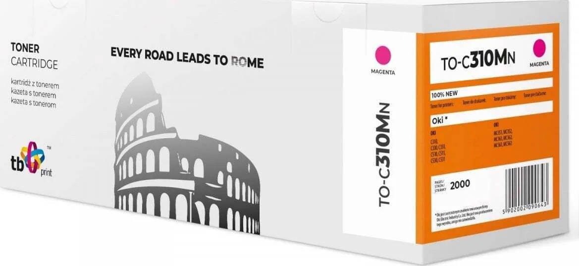 20240501095855_tb_print_symvato_toner_gia_laser_ektypoti_oki_2000_selidon_matzenta_to_c310mn TB Print Συμβατό Toner για Laser Εκτυπωτή OKI 2000 Σελίδων Ματζέντα (TO-C310MN) - Image 1