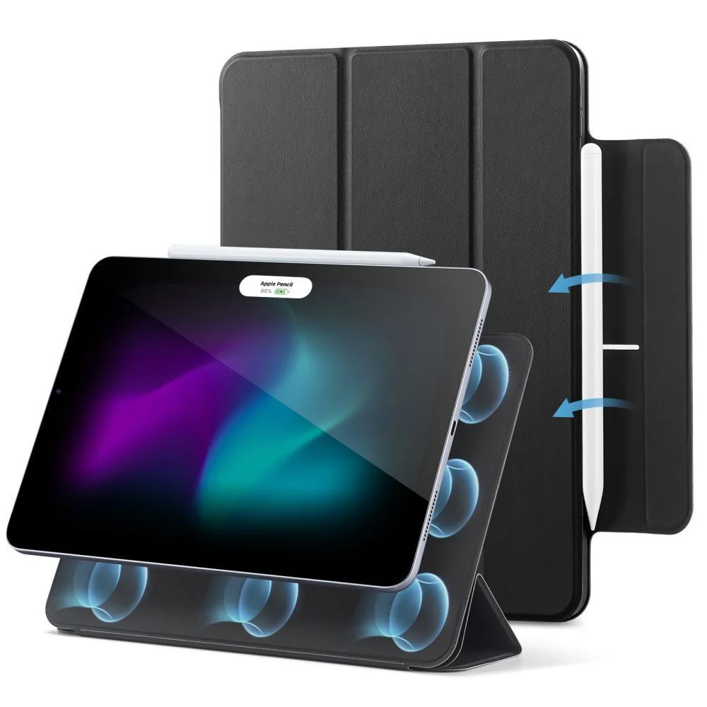 20240509134853_esr_flip_cover_dermatinis_mayro_ipad_pro_12_9_4_5_6_2020_2022_air_13_2024_2020_2022 Esr Rebound Magnetic Ipad Pro 12.9” 4 5 6 2020-2022 Air 13” 1 2 3 2024-2026 Black - Image 1