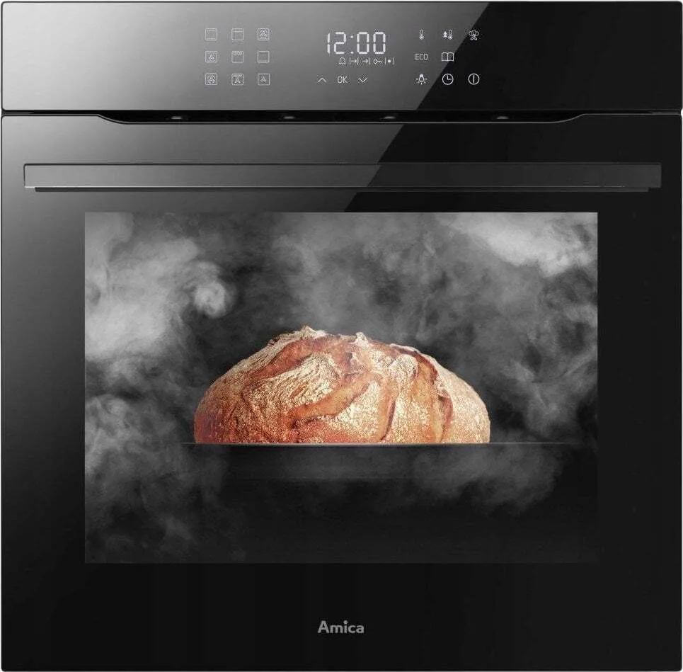 Amica X-Type Steam Φούρνος άνω Πάγκου 77lt Π59.5εκ. Μαύρος - Image 1