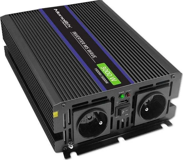 20240515112919_qoltec_inverter_aytokinitou_3000w_gia_metatropi_12v_dc_se_230v_ac_51927 Qoltec Inverter Αυτοκινήτου Τροποποιημένου Ημιτόνου 3000W για Μετατροπή 12V DC σε 230V AC 51927 - Image 1