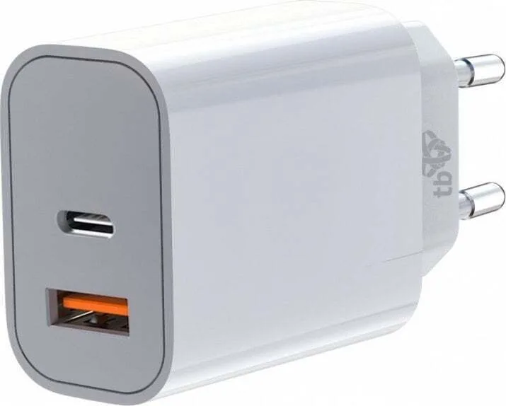 20240524123456_tb_print_fortistis_choris_kalodio_me_thyra_usb_a_kai_thyra_usb_c_20w_leykos_aztbxul2usb3acw TB Print Φορτιστής Χωρίς Καλώδιο με Θύρα USB-A και Θύρα USB-C 20W Power Delivery Λευκός (AZTBXUL2USB3ACW) - Image 1
