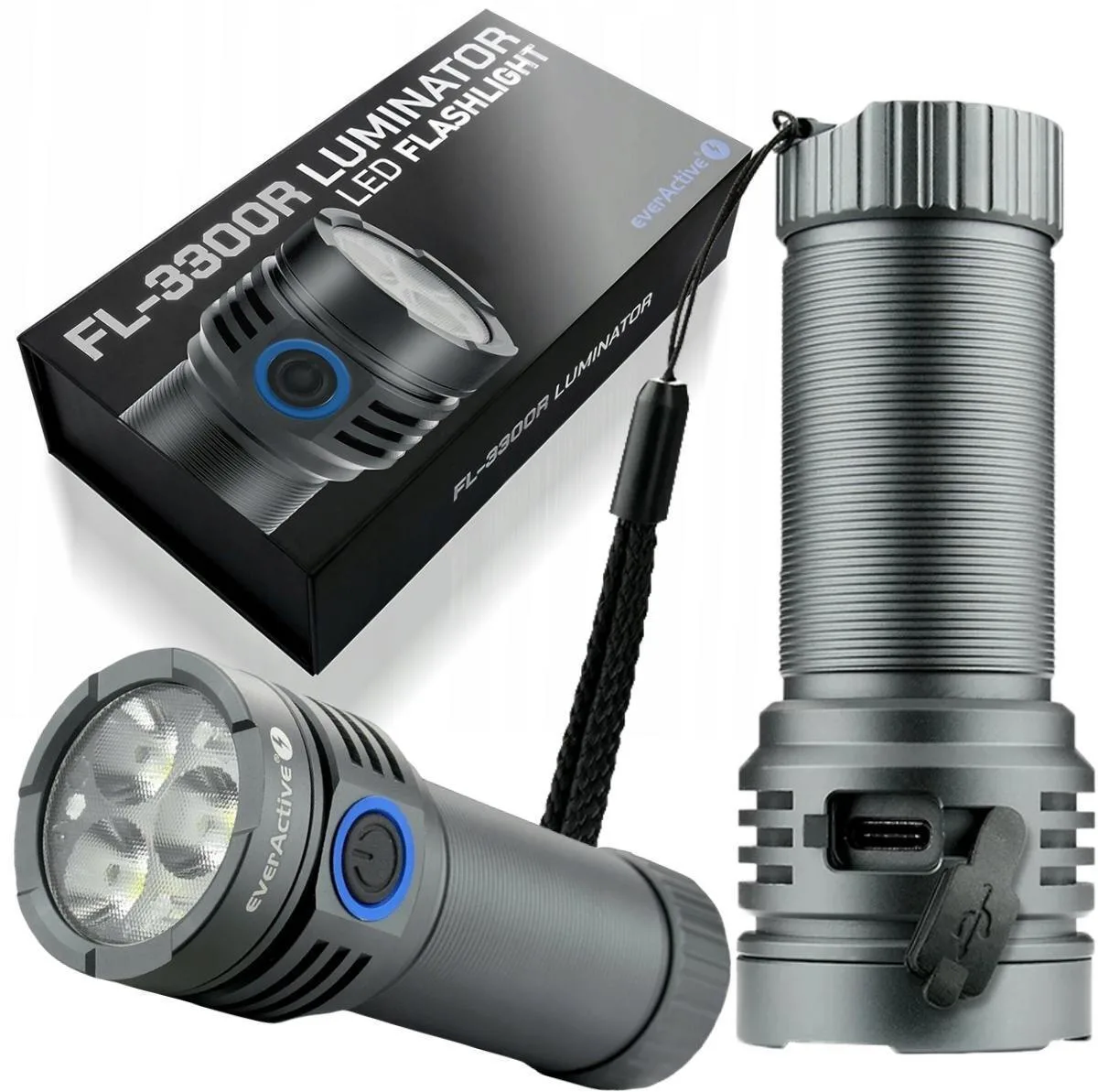 everActive Φακός LED IPX4 με Μέγιστη Φωτεινότητα 3300lm FL-3000R - Image 1