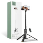 Tech-Protect L08S Selfie Stick Τρίποδο Κινητού με Bluetooth Μαύρο