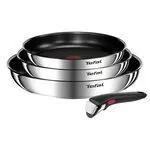 Tefal Ingenio Emotion Σετ Τηγάνια από Ανοξείδωτο Ατσάλι Silver L897S474 4τμχ