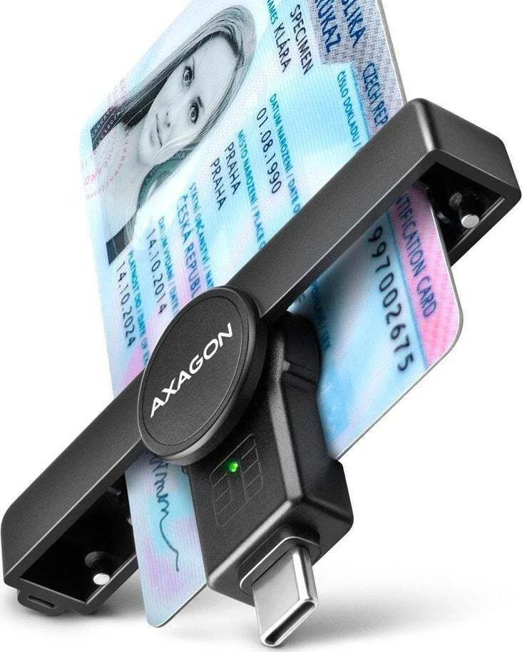 Axagon Pocketreader Id Card Reader Type-C - Image 1
