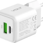 Yenkee Φορτιστής Χωρίς Καλώδιο GaN με Θύρα USB-A και Θύρα USB-C 38W Power Delivery / Quick Charge 4.0 Λευκός (YAC G38)