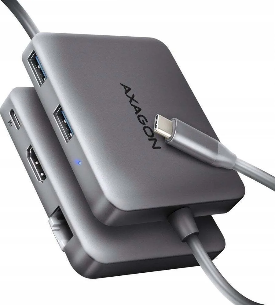 20240614163327_axagon_hmc_5hl_usb_c_docking_station_me_hdmi_4k_pd_ethernet_gri Axagon HMC-5HL USB-C Docking Station με HDMI 4K PD Ethernet Γκρι - Image 1