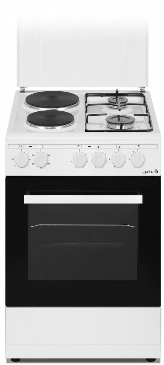 Arielli C-5060/2GFL Κουζίνα 43lt με Εστίες Υγραερίου & Ρεύματος Π50εκ. Λευκή - Image 1