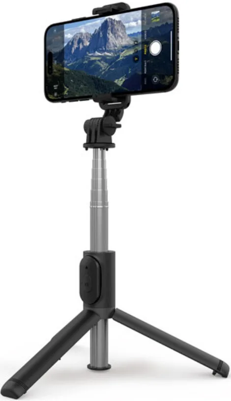 20240724121411_crong_selfie_stick_me_bluetooth_tilecheiristirio_mayro Crong SelfieGo Lite με Bluetooth / Τηλεχειριστήριο Μαύρο CRGSGL1BLK - Image 1