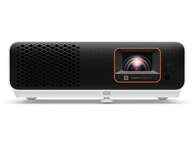 20240724144247_benq_x500i_projector_lampas_led_me_ensomatomena_icheia_leykos BenQ X500i 9H.JSC77.17E 3D Projector LCD 4K Ultra HD Λάμπας LED με Wi-Fi και Ενσωματωμένα Ηχεία - Image 1